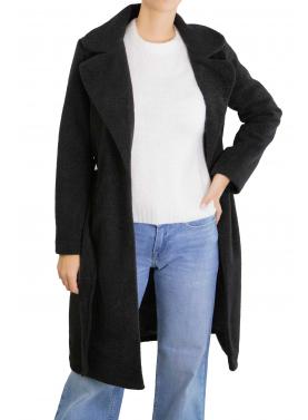 Cappotto con cinta "Lili" in lana cotta 